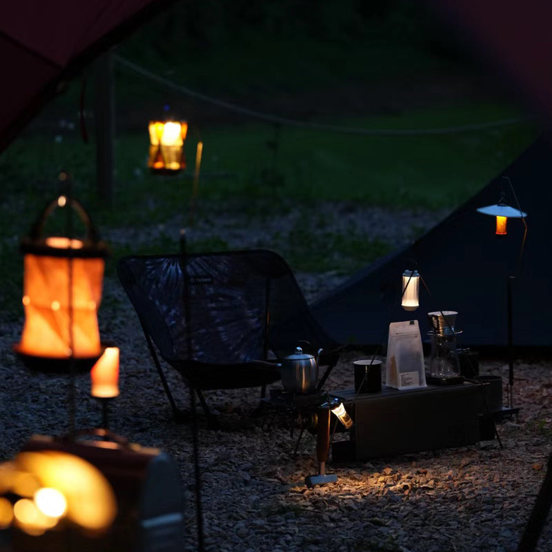 Camping-Atmosphäre Licht